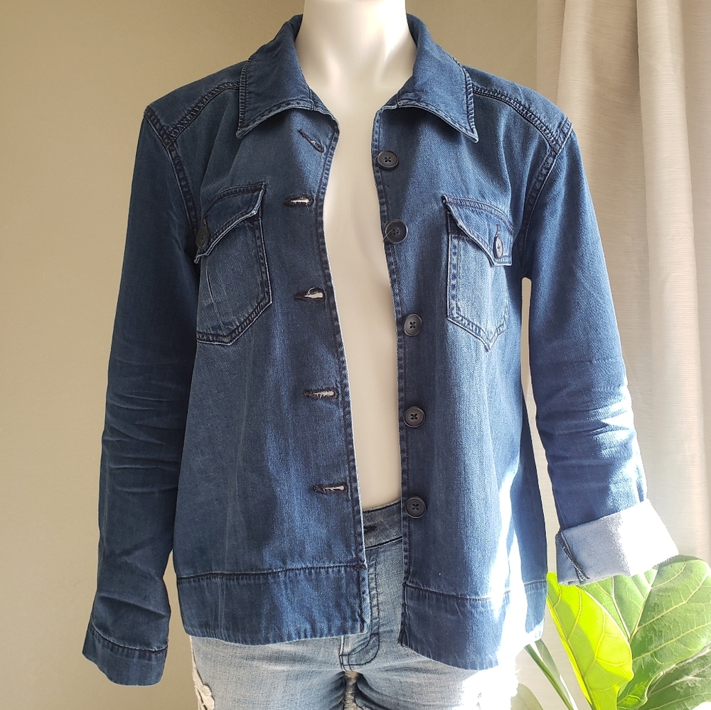 Liverpool | Chambray Denim Button Up Shirt S